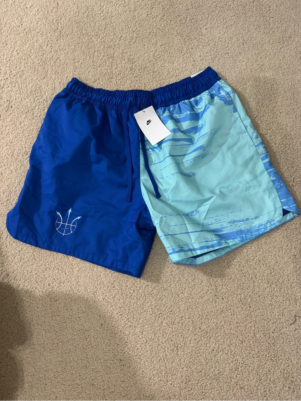 Nike Two-Tone Royal and Aqua Swim/Training Shorts